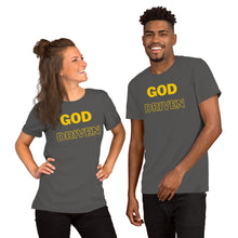 Load image into Gallery viewer, God Driven Short-Sleeve Unisex T-Shirt in Tangellow Print (Matches Caps)
