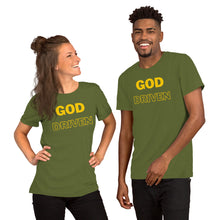 Load image into Gallery viewer, God Driven Short-Sleeve Unisex T-Shirt in Tangellow Print (Matches Caps)