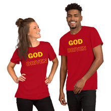 Load image into Gallery viewer, God Driven Short-Sleeve Unisex T-Shirt in Tangellow Print (Matches Caps)