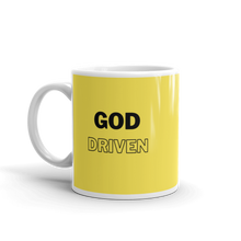 Load image into Gallery viewer, God Driven Yellow Glossy Mug 11oz $14 or 15oz $17