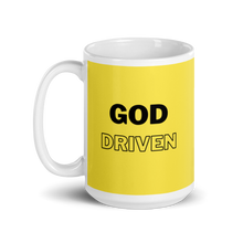 Load image into Gallery viewer, God Driven Yellow Glossy Mug 11oz $14 or 15oz $17
