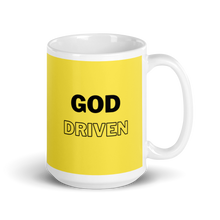 Load image into Gallery viewer, God Driven Yellow Glossy Mug 11oz $14 or 15oz $17