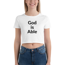 Load image into Gallery viewer, God is Able/Submit Women’s Crop Tee