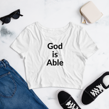 Load image into Gallery viewer, God is Able/Submit Women’s Crop Tee