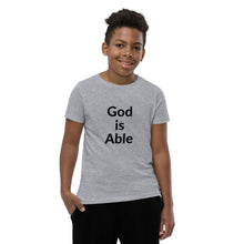 Load image into Gallery viewer, God is Able Youth Short Sleeve T-Shirt