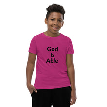 Load image into Gallery viewer, God is Able Youth Short Sleeve T-Shirt