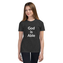 Load image into Gallery viewer, God is Able Youth Short Sleeve T-Shirt