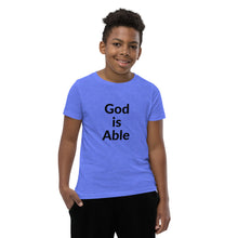 Load image into Gallery viewer, God is Able Youth Short Sleeve T-Shirt