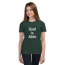 Load image into Gallery viewer, God is Able Youth Short Sleeve T-Shirt