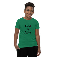 Load image into Gallery viewer, God is Able Youth Short Sleeve T-Shirt