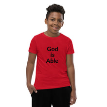Load image into Gallery viewer, God is Able Youth Short Sleeve T-Shirt