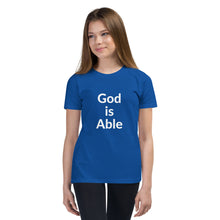 Load image into Gallery viewer, God is Able Youth Short Sleeve T-Shirt