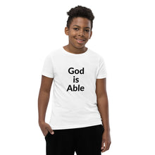Load image into Gallery viewer, God is Able Youth Short Sleeve T-Shirt