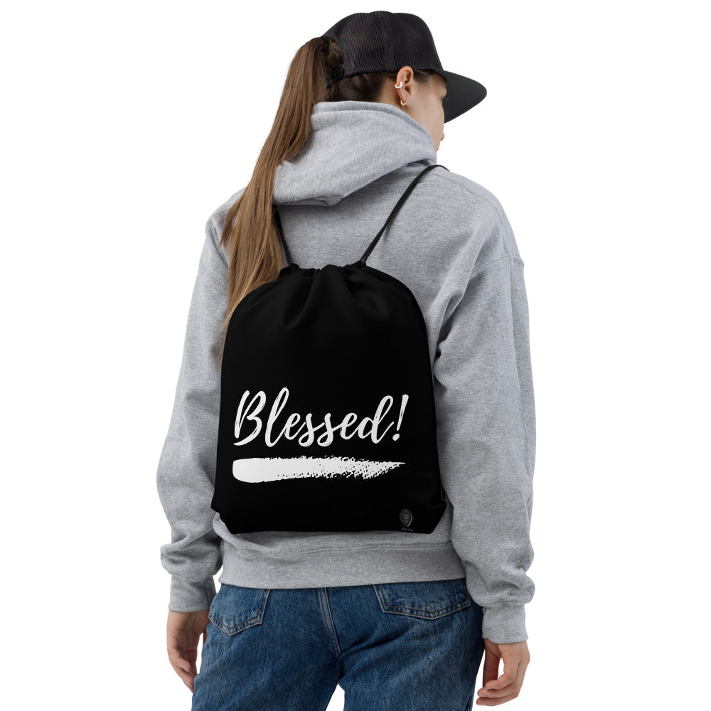 R8:28 Apparel by Napaj Blessed Drawstring bag