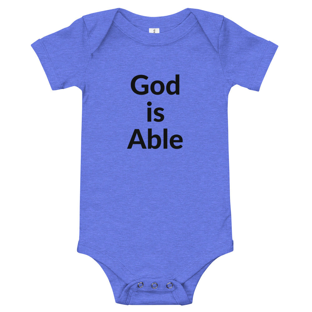 God is Able Baby short sleeve one piece