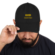 Load image into Gallery viewer, God Driven Distressed Dad Hat
