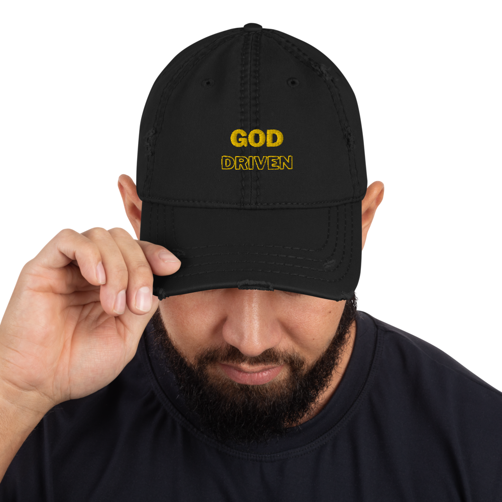 God Driven Distressed Dad Hat