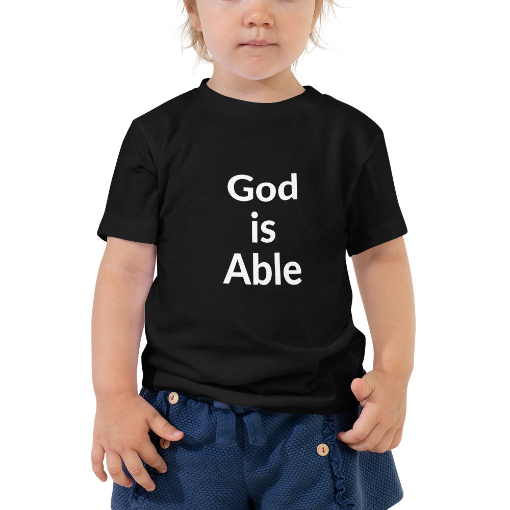 God is Able Toddler Short Sleeve Tee