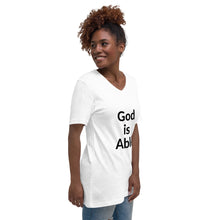 Load image into Gallery viewer, God is Able Unisex Short Sleeve V-Neck T-Shirt
