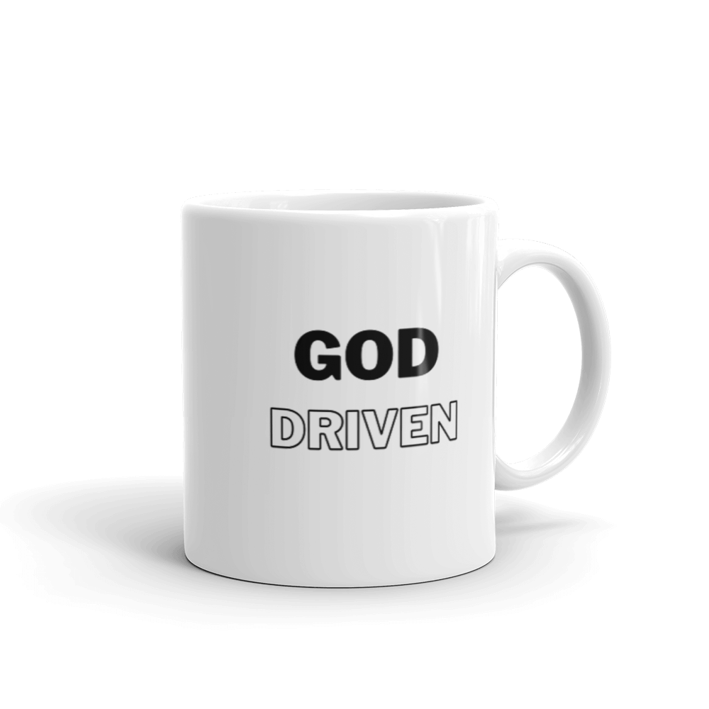 God Driven White Glossy Mug 11oz $14 or 15oz $17