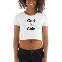 Load image into Gallery viewer, God is Able/Submit Women’s Crop Tee
