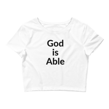 Load image into Gallery viewer, God is Able/Submit Women’s Crop Tee
