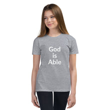 Load image into Gallery viewer, God is Able Youth Short Sleeve T-Shirt
