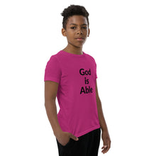 Load image into Gallery viewer, God is Able Youth Short Sleeve T-Shirt
