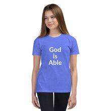 Load image into Gallery viewer, God is Able Youth Short Sleeve T-Shirt
