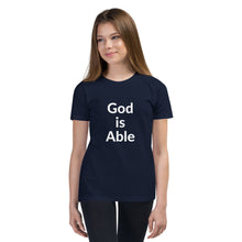 Load image into Gallery viewer, God is Able Youth Short Sleeve T-Shirt
