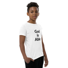 Load image into Gallery viewer, God is Able Youth Short Sleeve T-Shirt
